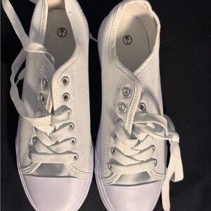 Classic White Canvas Sneakers